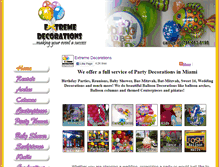 Tablet Screenshot of extremedecorations.com